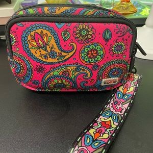 Beautiful neoprene catch all wristlet clutch